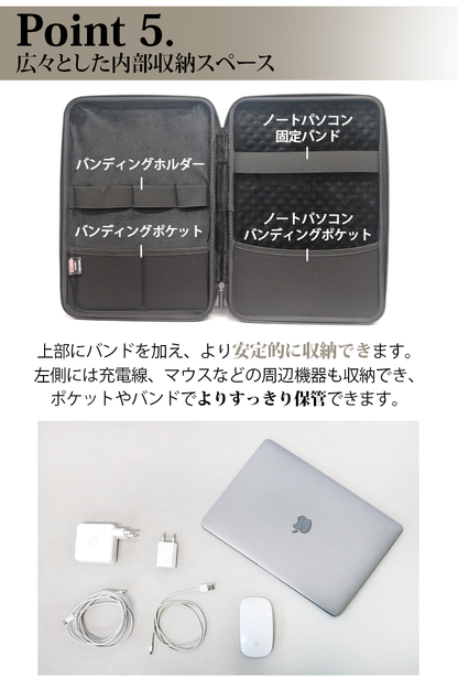 パソコンケース ハード PCバッグ  14 15.6インチ対応 肩紐 取り外し 軽量 衝撃吸収 Macbook iPad